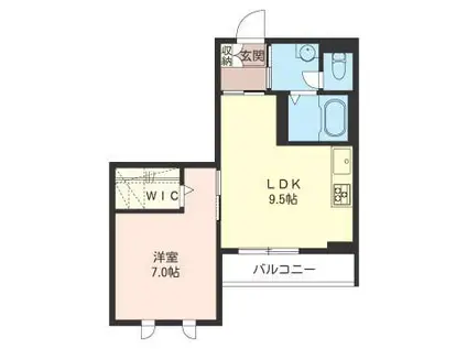 プルミエグランクリュ(1LDK/2階)の間取り写真