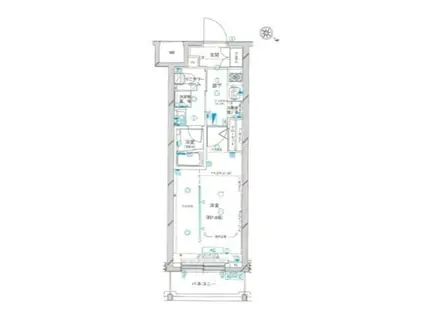 ステージグランデ平和台(1K/3階)の間取り写真