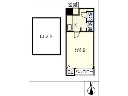 セジュール中村(1K/1階)の間取り写真