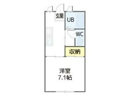 NOWHERE ROOM(1K/2階)の間取り写真