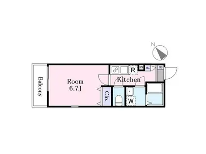 J-MAISON東川口A(1K/2階)の間取り写真