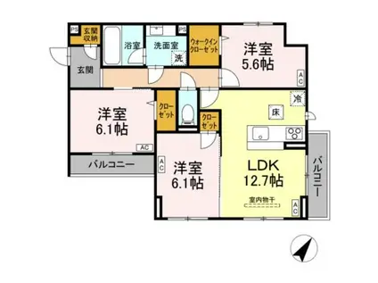 BELLE・GRACE(3LDK/2階)の間取り写真