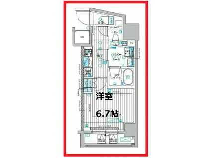 メインステージ押上V(1K/12階)の間取り写真