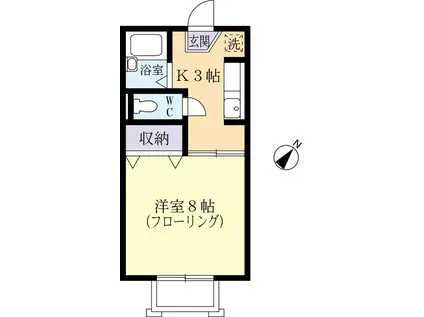 セジュールテクノ2号館(1K/1階)の間取り写真