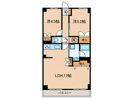 相模大野マンション(2LDK/10階)の間取り写真