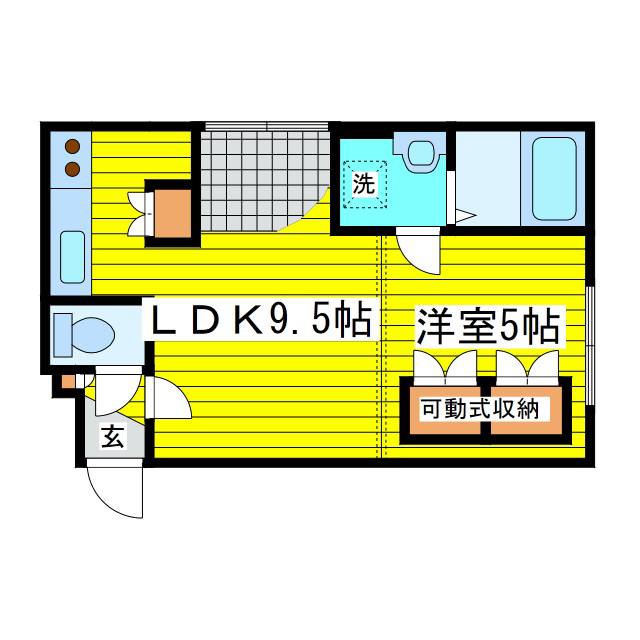 GRANDWOOD KANON(1LDK/3階)の間取り写真