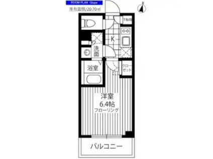 GRAND横濱山下町(1K/9階)の間取り写真