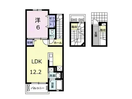 サン・ロイヤルガーデンIII(1LDK/3階)の間取り写真