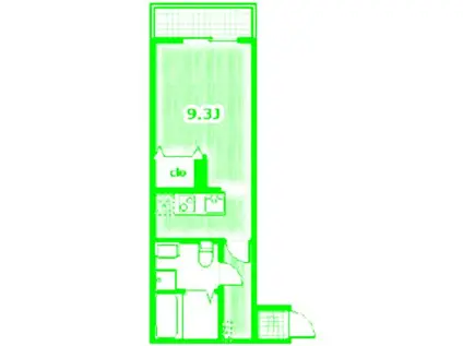 AMBITION永田北(ワンルーム/3階)の間取り写真