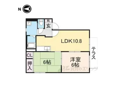 シャーメゾン・サンドルチェ(2LDK/1階)の間取り写真