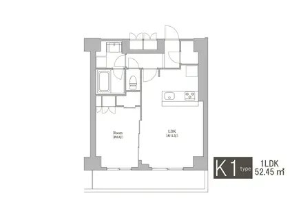 オアーゼ日暮里レジデンス(1LDK/9階)の間取り写真