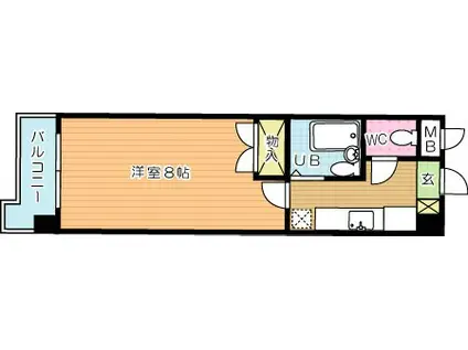 ルネッサンスTOEIもりつね(1K/5階)の間取り写真