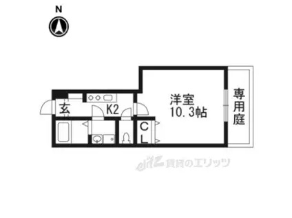 グランヴィア吉田(1K/1階)の間取り写真