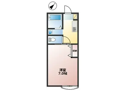 ファーストステラ(1K/2階)の間取り写真