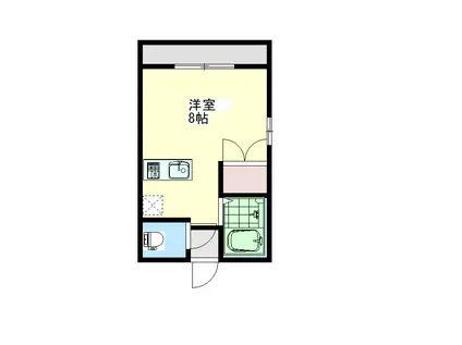 パークタウン下荒田(ワンルーム/2階)の間取り写真