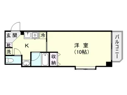 リードIN荒田(1K/5階)の間取り写真