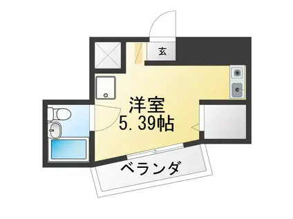 さくら館(ワンルーム/4階)の間取り写真