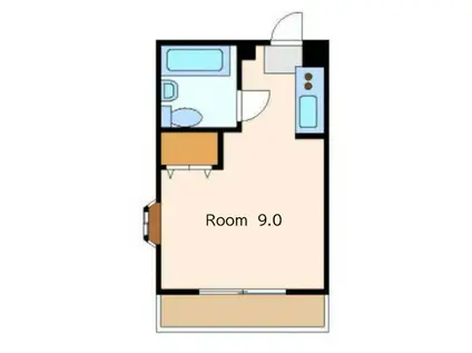 シティサイド弥生(ワンルーム/1階)の間取り写真