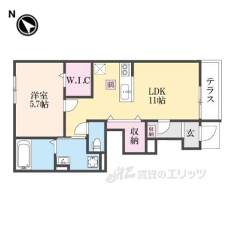 SUNNY HOME(1LDK/1階)の間取り写真