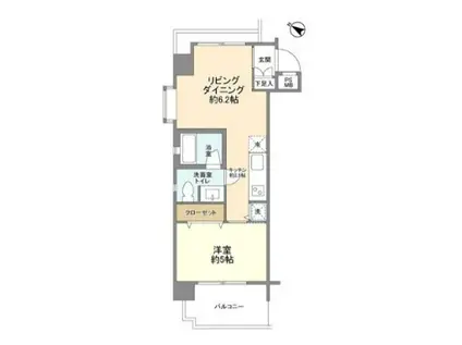 ジェイパーク目黒(1LDK/8階)の間取り写真