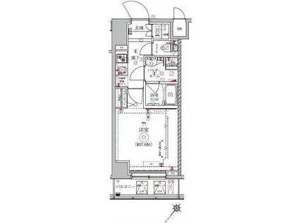 アルテシモ エジス(1K/3階)の間取り写真