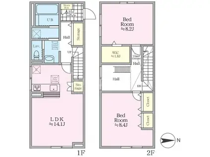 ティーリミテッド(2LDK/1階)の間取り写真