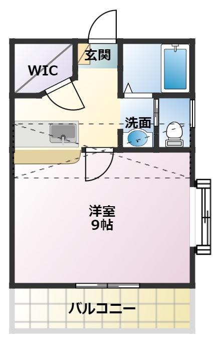 アクセス中原(1K/2階)の間取り写真