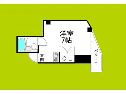 松崎マンション塚本(ワンルーム/5階)の間取り写真