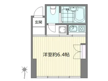 PASTORALE・パストラーレ(ワンルーム/2階)の間取り写真