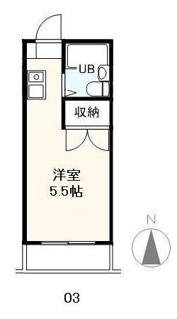 ハイツベルン(1K/2階)の間取り写真