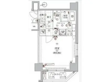 レジディア芝浦海岸(ワンルーム/3階)の間取り写真