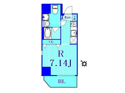 ドールマウスタワー(ワンルーム/6階)の間取り写真