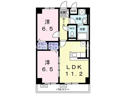 リバティスペースV(2LDK/3階)の間取り写真