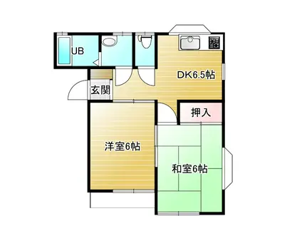 オリジナルハイツ(2DK/2階)の間取り写真