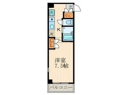 ベルシーズ(1K/2階)の間取り写真