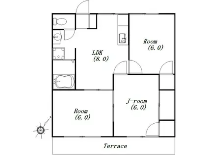 グリーンヒル習志野II(3LDK/1階)の間取り写真