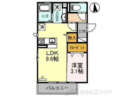 NEO大東(1LDK/2階)の間取り写真
