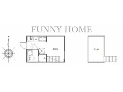 テラス祖師ヶ谷大蔵(ワンルーム/2階)の間取り写真