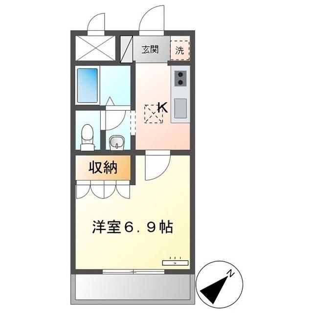 ラウンジ(1K/2階)の間取り写真