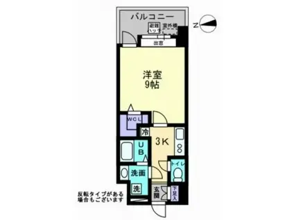 パークフラッツ土橋(1K/10階)の間取り写真