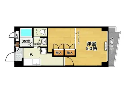 サンスクエア深田台 B棟(1K/5階)の間取り写真