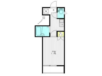 LIEN読売ランド(1K/2階)の間取り写真