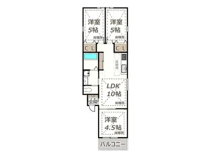 HOKURASUMAISON湯里(3LDK/1階)の間取り写真