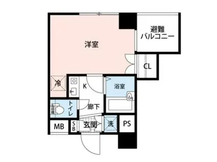 ABCステーションプラザ新宿中井(1K/4階)の間取り写真