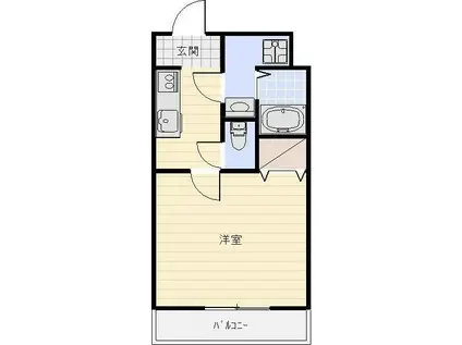 MAISON SOLEILII(1K/4階)の間取り写真