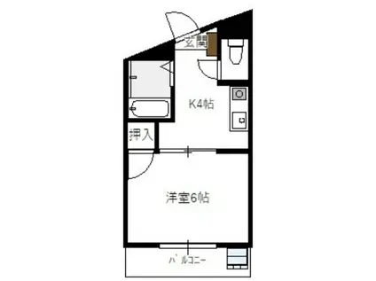 C&C MIYAKE(1K/2階)の間取り写真