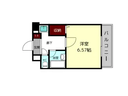 メゾンケイティーエス(1K/3階)の間取り写真
