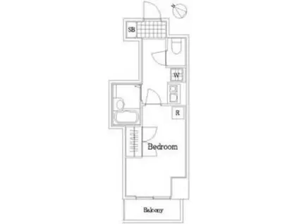 ロイヤルパレス目黒(1K/9階)の間取り写真