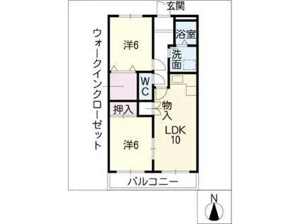 ピア・ハウス(2LDK/1階)の間取り写真