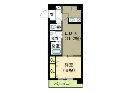シルバーハイツ(1LDK/3階)の間取り写真